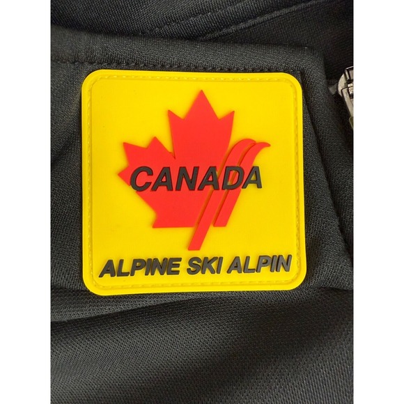 Spyder Canada Alpine Ski Men's 1/2 Zip shirt BLACK Webbing Long Sleeve Sz Large - Picture 3 of 10